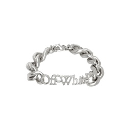 Silver Logo Chain Bracelet 241607M142000