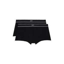 Two Pack Black Off Stamp Boxers 241607M216000