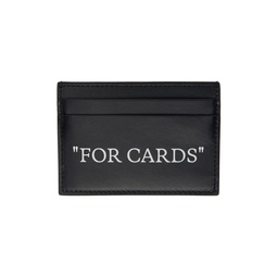 Black Quote Bookish Card Holder 241607F037002