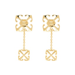 Gold Double Arrow Earrings 241607F022004