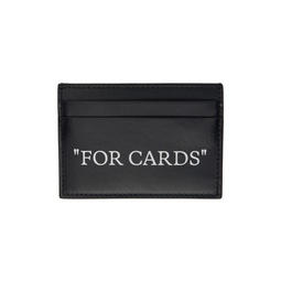 Black Quote Bookish Card Holder 241607M163005