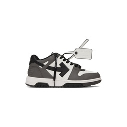 Gray   White Out Of Office Sneakers 241607M237022