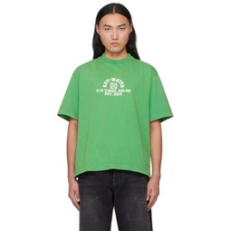 Green Printed T Shirt 241607M213020