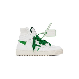 White   Green 3 0 Off Court Sneakers 241607M236001