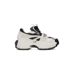 White   Black Glove Slip On Sneakers 241607F128007