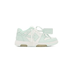 Green   White Out Of Office Sneakers 241607M237026
