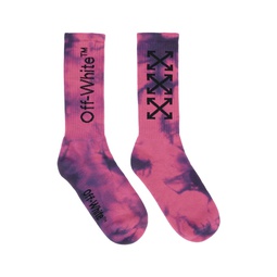 Purple   Pink Arrows Tie Dye Socks 222607F076006
