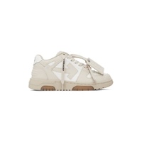 White   Beige Out Of Office Sneakers 231607F128010