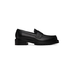 Black Military Loafers 241607M231002