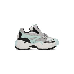 Blue   Gray Glove Slip On Sneakers 241607F128006