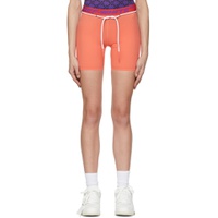 Orange Nylon Sport Shorts 221607F541003