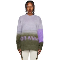 Purple   Green Helvetica Sweater 222607F096016