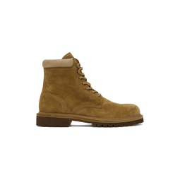 Brown Suede Boss 002 Boots 232346M222001