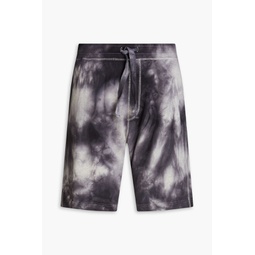 Timeo tie-dyed French cotton-terry drawstring shorts