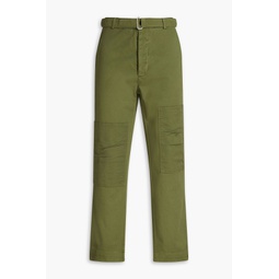 Edouard belted cotton-blend twill pants