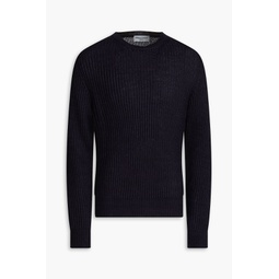 Marco ribbed linen and cotton-blend sweater