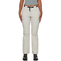Gray Embroidered Trousers 222376F087003