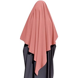 OLEMEK Women Muslim Long Khimar Ramadan Eid Prayer Garment Hijab Dubai Middle East Hijab Solid Color Hijab