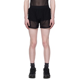 Black Veins Shorts 231077M193003