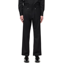 Black Darted Trousers 231036M191000