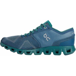 On Mens Cloud X Running Sneakers, Storm/Tide, Size 12.5 M US