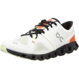 ON Mens Cloud X 3 Sneakers, Ivory/Flame, 11