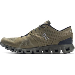 On Running Mens Cloud X Textile Synthetic Olive Fir Trainers 9 US