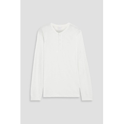 Slub cotton-jersey Henley T-shirt