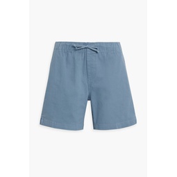 Cotton-blend twill shorts