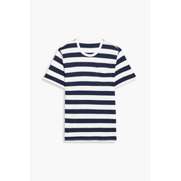 Striped linen-blend jersey T-shirt