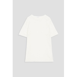 Linen-blend jersey T-shirt
