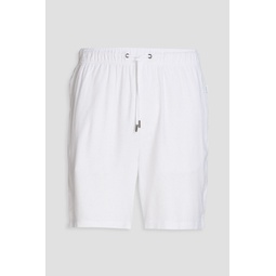 Linen-blend drawstring shorts