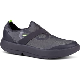 OOFOS Men's OOmg Fibre Low Shoe - Lightweight Recovery Footwear - Reduces Stress on Feet, Joints & Back - Durable, Breathable Fabric - Machine Washable