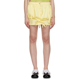 Yellow Layered Miniskirt 231731F090009