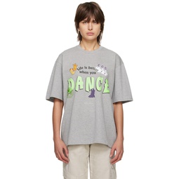 Gray Dance Cartoon T Shirt 231731F110004
