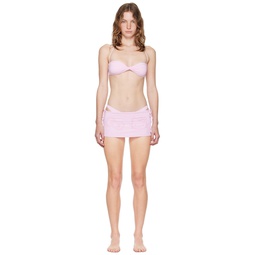 Pink Bikini   Mini Skirt Set 241731F105003