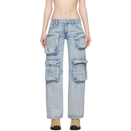 Blue Faded Jeans 241731F069000