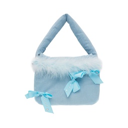 Blue Neptune Puff Top Handle Bag 221551F046023