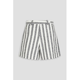 Herringbone boucle-tweed shorts