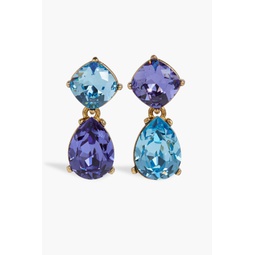 Gold-tone crystal earrings