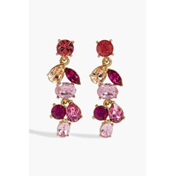 Gold-tone crystal earrings