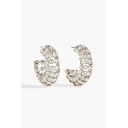 Silver-tone crystal earrings