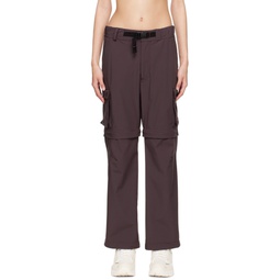 Brown Convertible 3L Track Pants 221459F521000