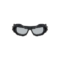 Black Twisted Sunglasses 241016F005004