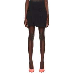 Black Layered Miniskirt 241016F090004