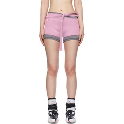 Pink Fringes Shorts 241016F088002