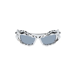 SSENSE Exclusive Silver Twisted Sunglasses 241016M134003