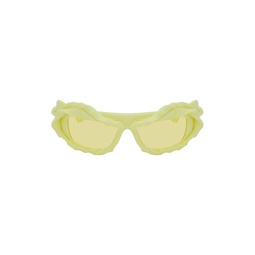Yellow Twisted Sunglasses 241016F005005