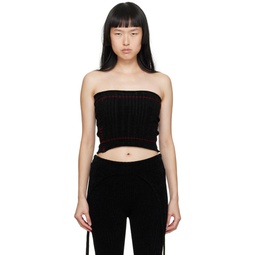 Black Patch Tube Top 232016F111008