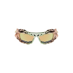 Multicolor Twisted Sunglasses 241016M134007